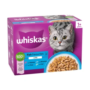 Whiskas Pouch Fish Selection in Jelly (Tuna/Salmon/Chicken/Cod) (1+ years) 85g