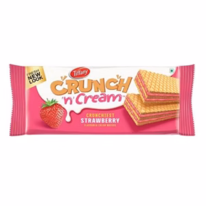 Tiffany Wafers Crunch N Cream Strawberry 135g