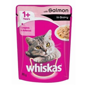 Whiskas Pouch Salmon in Gravy (1+ years) 85g