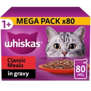 Whiskas Pouch Classic Selection in Gravy (Beef/Chicken/Lamb/Poultry) (1+ years) 85g