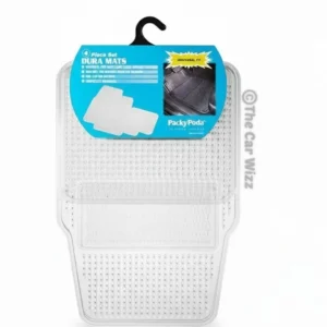 Packy Poda 4 PC Trimmable Vinyl Car Mats Clear